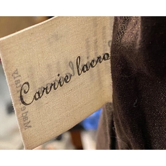 Womens Sz 36 Sm CARRIE LACROX Brown Italian Lambskin Leather Flight Biker Jacket - Picture 9 of 12